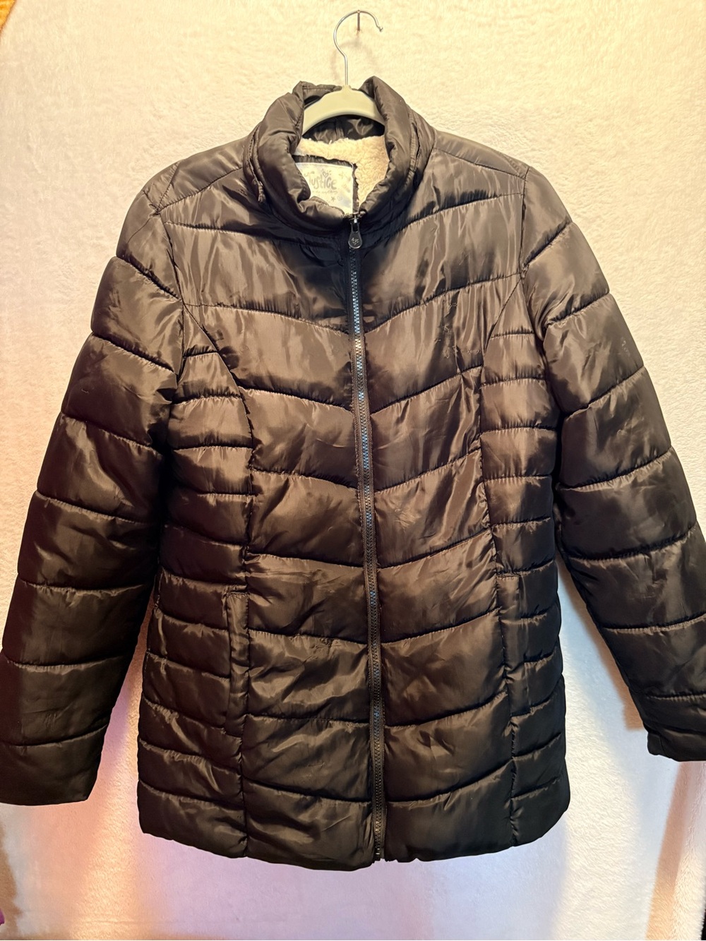 Girl’s Black Quilted Puffer Jacket - Cozy Lightweight Coat